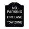 Signmission No Parking Fire Lane Tow Zone K-1645 Heavy-Gauge Aluminum Sign, 24" x 18", BS-1824-23733 A-DES-BS-1824-23733 - alternate 1